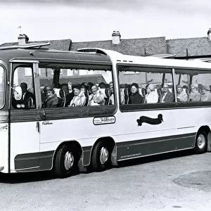 Old age pensioners at Romford community centre leave for a free coach outing to Hampton
