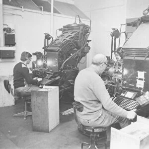 The old linotype machines in use at the Braddons Hill Road West offices of the Herald in