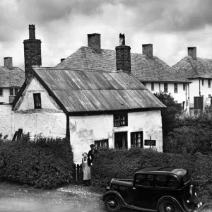 Speke Cottage Amidst Modern Developments Print 1938 Speke Cottage Amidst Modern Developments Print 1938