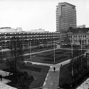 Das alte und das Neue sind im Zentrum von Middlesbrough fein gemischt, wie ein neues Turm