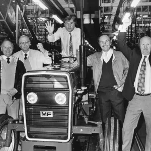 The old and the new: Five Sky Blue stars of the past on parade at Massey Ferguson with The old and the new: Five Sky Blue stars of the past on parade at Massey Ferguson with