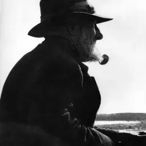 An old Portleven fisherman enjoys his pipe and his memories of the record catches of An old Portleven fisherman enjoys his pipe and his memories of the record catches of