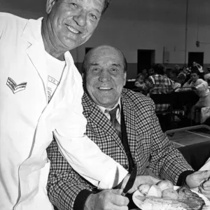 Old Soldier John Pinnegar ready to tuck into the beef dinner cooked by Sgt Basil Leach Old Soldier John Pinnegar ready to tuck into the beef dinner cooked by Sgt Basil Leach