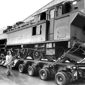 An old steam engine that has been saved for preservation on 20th December 1979