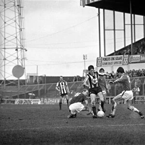 Oldham 0 v. Newcastle 0. Division Two Football. February 1981 MF01-36-018
