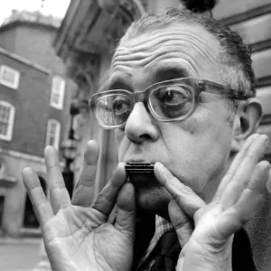 Oldman: Humour: Bicycle: Mr. Larry Adler appeared at Bow Street Magistrates court Oldman: Humour: Bicycle: Mr. Larry Adler appeared at Bow Street Magistrates court