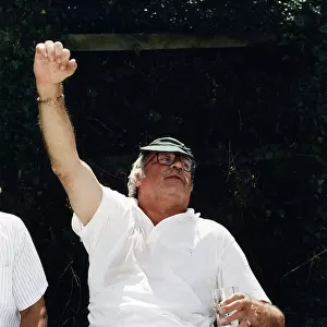 Oliver Reed actor at Bobbie Parks benefit cricket match in Odiham in Hants