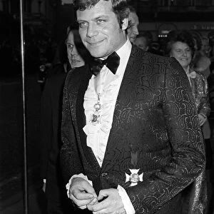 Oliver Reed March 1974 arrives for the Royal Premiere of the Three Musketeers at