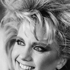 Olivia Newton John, singer and actor, pictured during a video shoot at Pinewood Studios