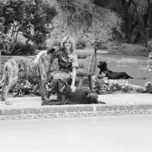 Olivia Newton John, singer and actor, pictured at home in Malibu, California, America Olivia Newton John, singer and actor, pictured at home in Malibu, California, America