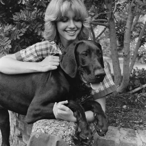 Olivia Newton John, singer and actor, pictured at home in Malibu, California, America Olivia Newton John, singer and actor, pictured at home in Malibu, California, America