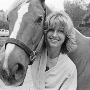 Olivia Newton John, singer and actor, pictured at home in Malibu, California, America Olivia Newton John, singer and actor, pictured at home in Malibu, California, America