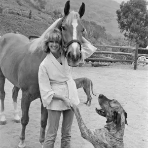 Olivia Newton John, singer and actor, pictured at home in Malibu, California, America Olivia Newton John, singer and actor, pictured at home in Malibu, California, America