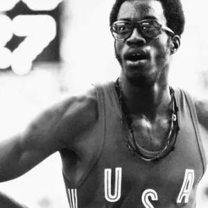 Olympic Games 1976 Athlete Edwin Moses of USA winner of the 400m Dbase MSI Olympic Games 1976 Athlete Edwin Moses of USA winner of the 400m Dbase MSI