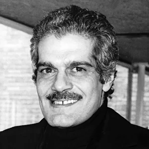 Omar Sharif Actor at London heathrow airport after flying in from Paris to play the part