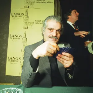 Omar Sharif, actor and professional bridge player, taking part in the Langs Supreme