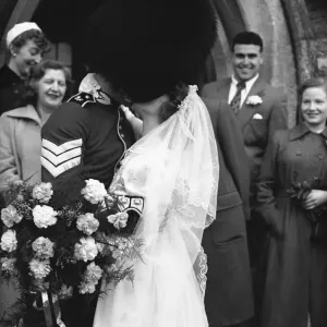 Vintage Print of 1954 Guards Sergeant Wedding Vintage Print of 1954 Guards Sergeant Wedding
