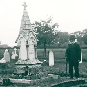 Print of The Open Grave of Florence Nightingale at East Wellow Church Yard
