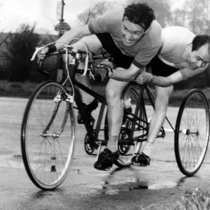 Open Tandem 30 Race near Bishops Stortford May 1960 Dennis Kohlman (front left