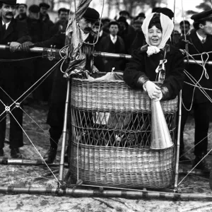Opening of Parliament. Suffragettes attempt to attack the house by airship