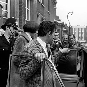 Outside West London Magistrates Court, Rolling Stones Brian Jones getting into the car