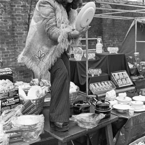 The Oval Sunday Market Circa May 1970 China and kitchenware stall The Oval Sunday Market Circa May 1970 China and kitchenware stall