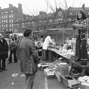 The Oval Sunday Market Circa May 1970 China and kitchenware stall The Oval Sunday Market Circa May 1970 China and kitchenware stall