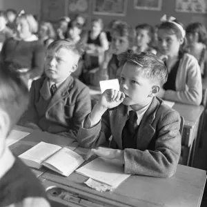 Overcrowded Classes at Mardyke Primary School Print, 1954