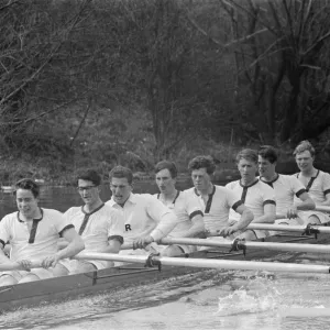 The Oxford University Rowing Crew in training for the forthcoming Oxford v Cambridge Boat The Oxford University Rowing Crew in training for the forthcoming Oxford v Cambridge Boat