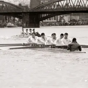 Oxford v Cambridge Boat Race 1987 Rowing competition water sport Oxford v Cambridge Boat Race 1987 Rowing competition water sport