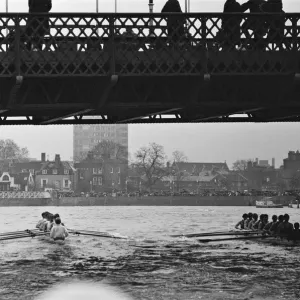 The Oxford verses Cambridge Boat Race, on the River Thames, March 1968 The Oxford verses Cambridge Boat Race, on the River Thames, March 1968