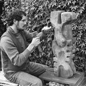 John Buckley in his Wallingford Studio Print 1969