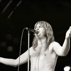 Ozzy Osbourne performing on stage during a concert 3rd August 1981