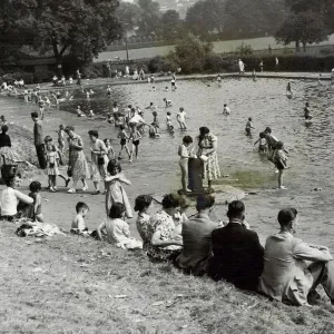 Colour Print of Cannon Hill Park, 1955