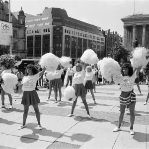 Page Three girls back Birmingham City Olympic bid. 8th July 1986 Page Three girls back Birmingham City Olympic bid. 8th July 1986