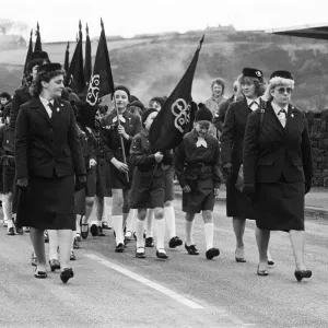 On parade in the Colne Valley were 200 Guides and Brownies who marched to a Thinking Day On parade in the Colne Valley were 200 Guides and Brownies who marched to a Thinking Day