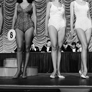 Participants in the Miss Margate National Bathing Beauty Contest stand in front of