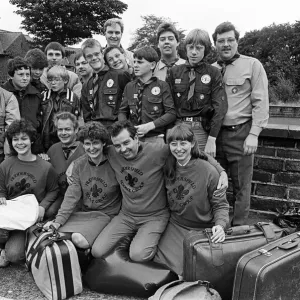 43rd Crosland Moor Scouts in Belgium, 1985 Print