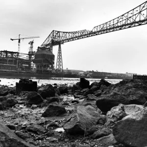 Transporter Bridge Print: Past and Present on the Tees