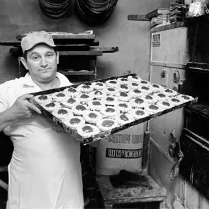 Pastry Chef seen here at work in his Kitchen. 1967 A1330-014 Pastry Chef seen here at work in his Kitchen. 1967 A1330-014