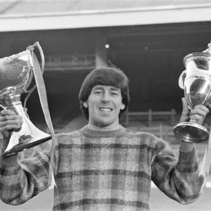 Pat Bonner, gardien de but du Celtic, photographié en décembre 1982.