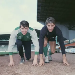 Pat Bonner and Mick McCarthy Training Print 1987 Pat Bonner and Mick McCarthy Training Print 1987