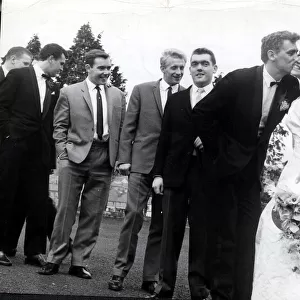 Pat Crerand wedding 1963 with wife Noreen after the Wedding at St Laurence P