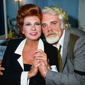 Pat Phoenix actress TV Coronation street August 1986 with actor husband Tony Booth
