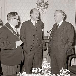 Patrick Gordon Walker (centre) January 1964 with Harold Wilson PM right
