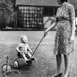 Paul Chapman, aged 2 years, of Manchester, was puzzled by the bits