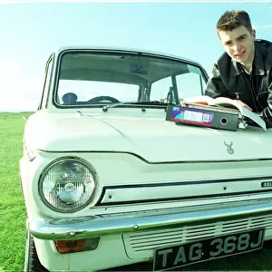 Paul Coulter with his restored Hillman Imp April 1998