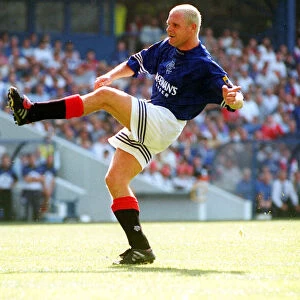 Paul Gascoigne of Rangers in action during their Scottish League cup tie against Morton