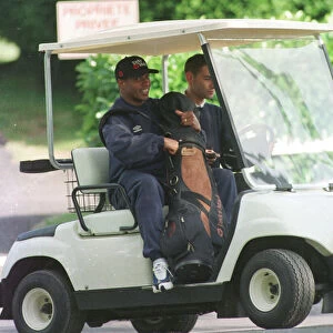 Paul Ince June 1998 England Player playing golf on hotel golf course
