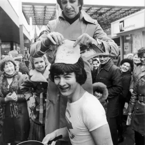 Paul Irvine in Pancake Hat, Memory Lane Print 1977 Paul Irvine in Pancake Hat, Memory Lane Print 1977
